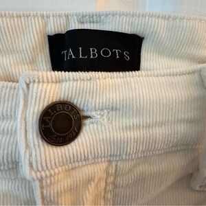 Talbots Cream Corduroy pants, women’s 10